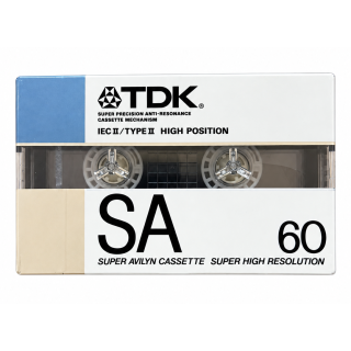 NOS  audio cassette TDK SA 60 type II 1988